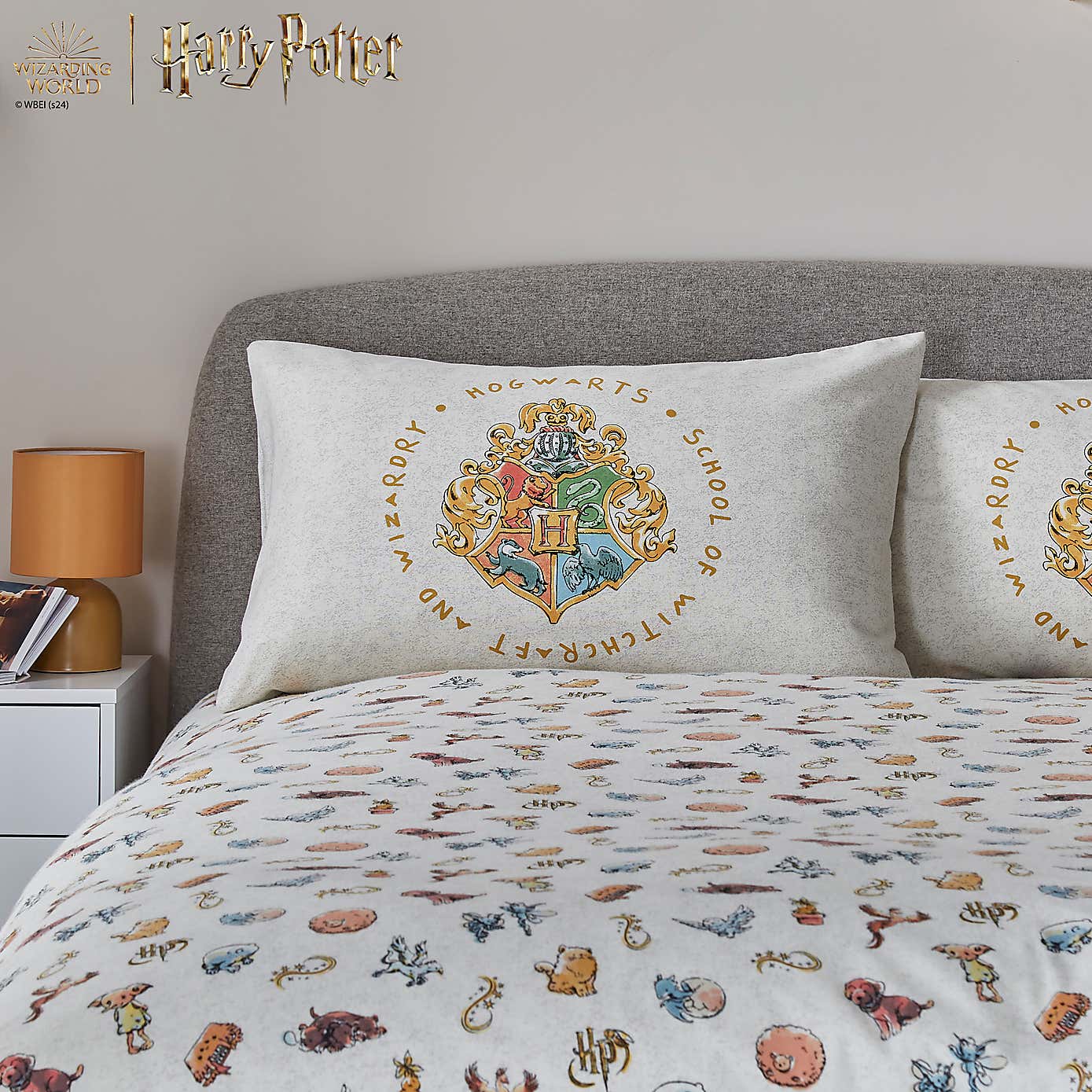 Harry Potter Brushed Cotton Duvet Cover and Pillowcase Set
