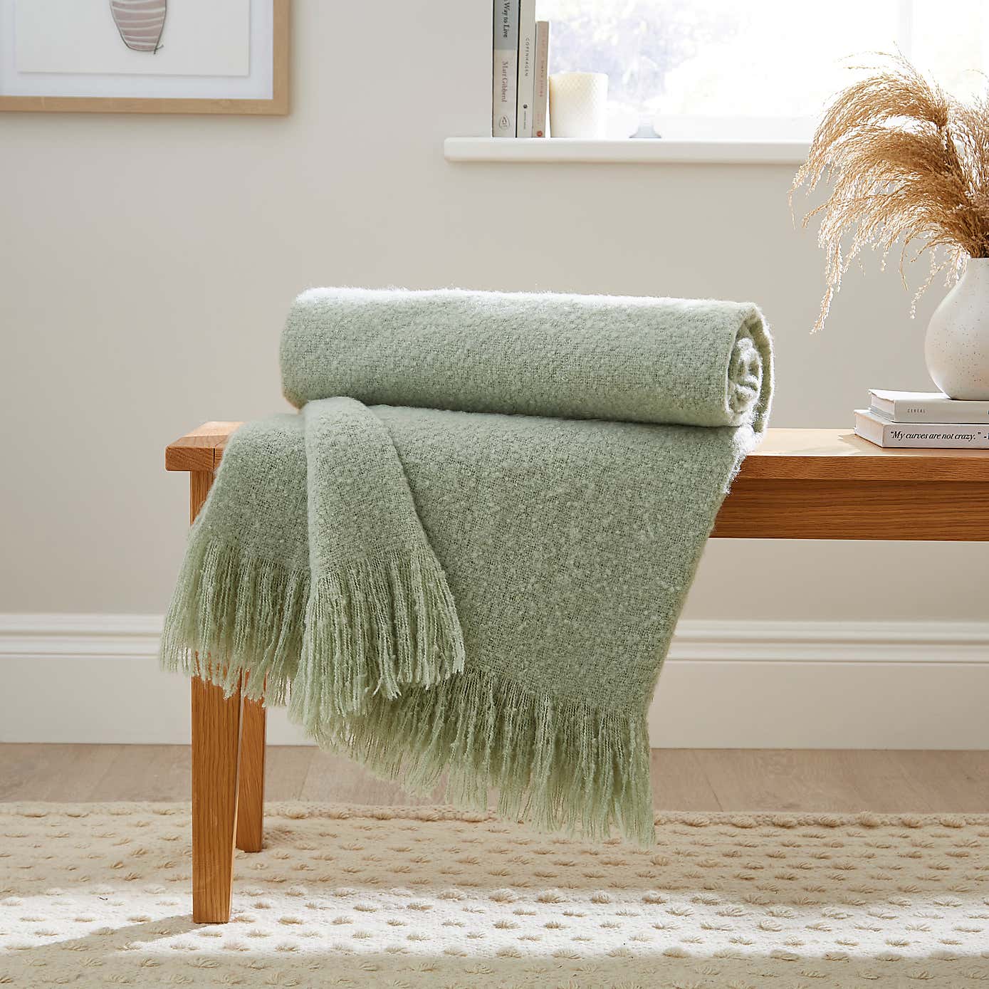 Brushed Boucle Throw