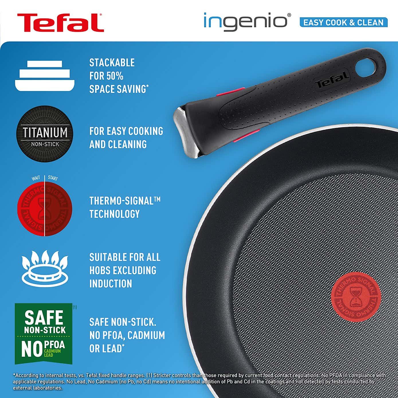 Tefal 10 Piece Ingenio Easy Cook & Clean Non-Stick Aluminium Set
