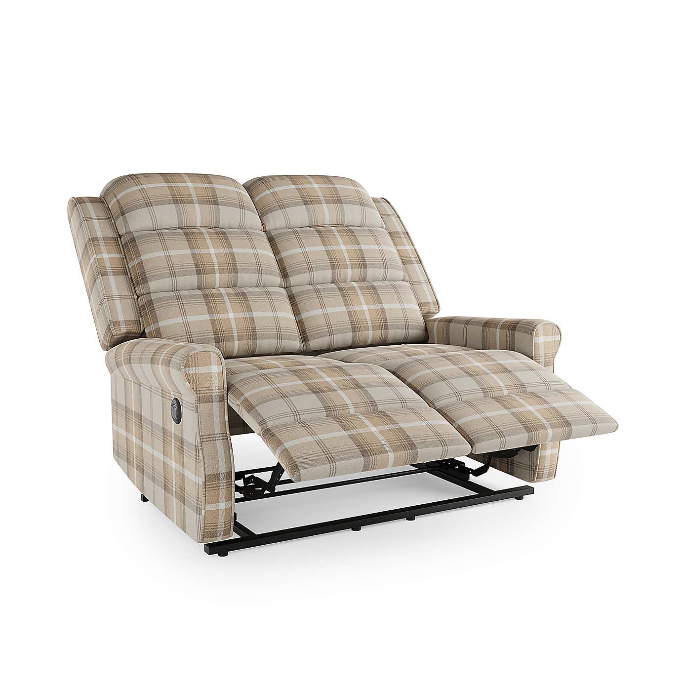Edith 2 Seater Electric Recliner Check Print