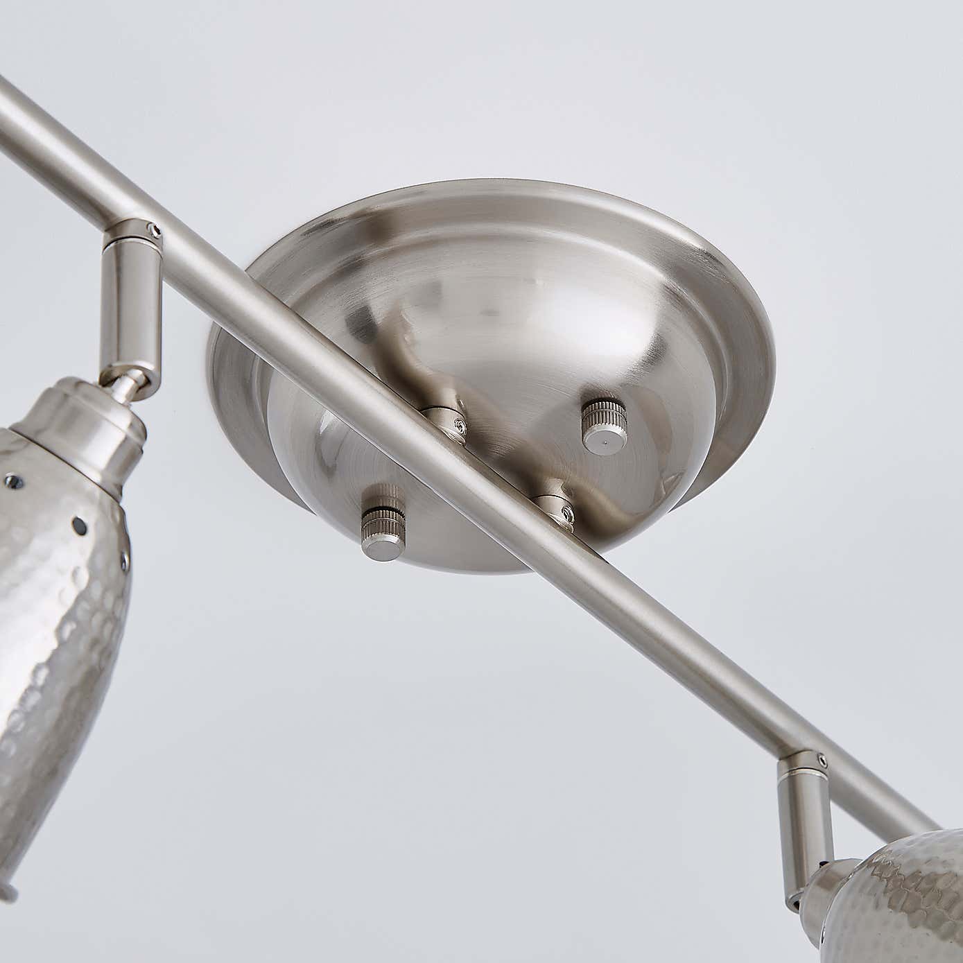 Filbert 4 Light Hammered Chrome Spotlight