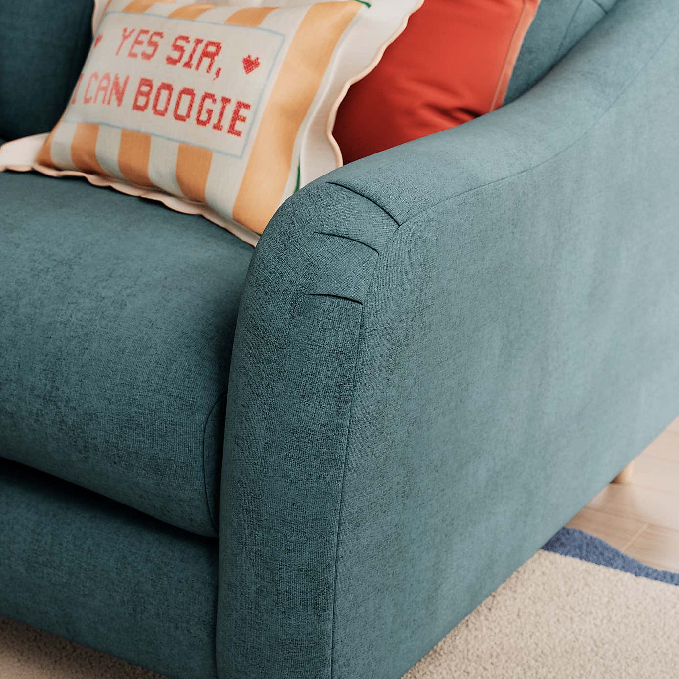 Hattie Tonal Plush Chenille Corner Chaise Sofa