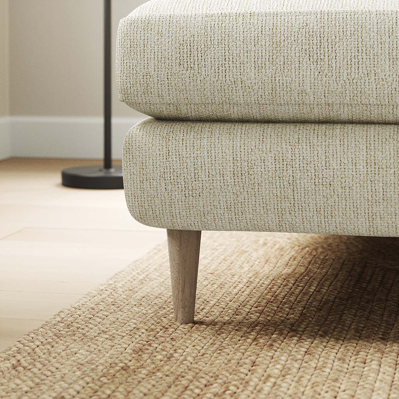 Sven Chunky Chenille Large Corner Chaise Sofa