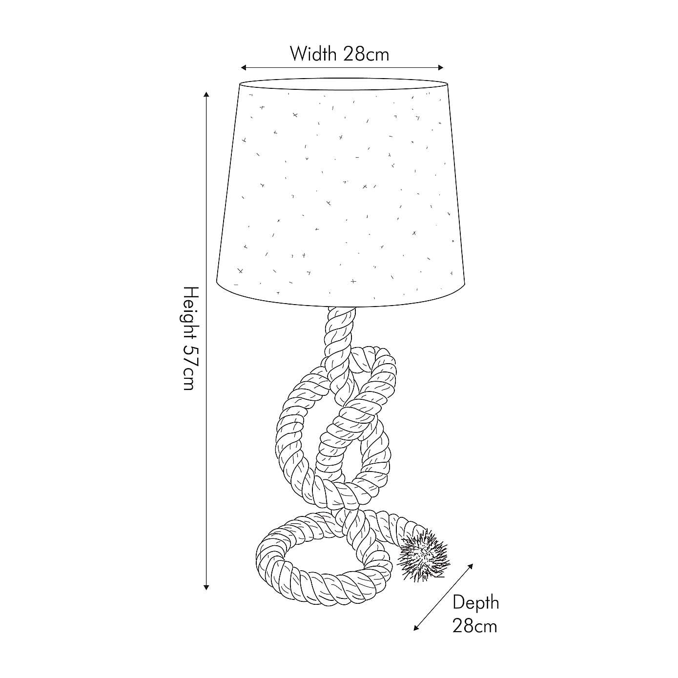 Martindale Rope Knot Table Lamp