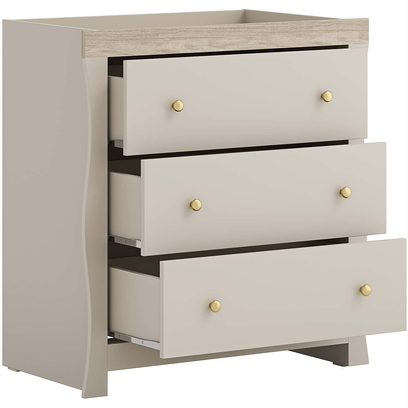 Little Acorns Celeste 3 Drawer Chest and Wardrobe Nursery Set