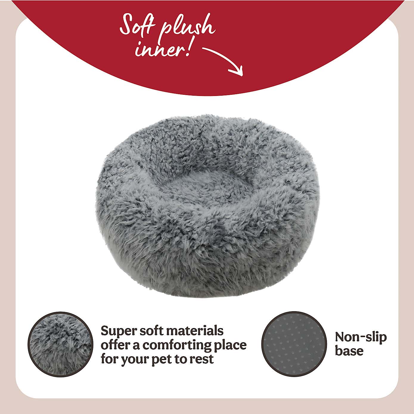 Rosewood Fluff Comfort Pet Bed