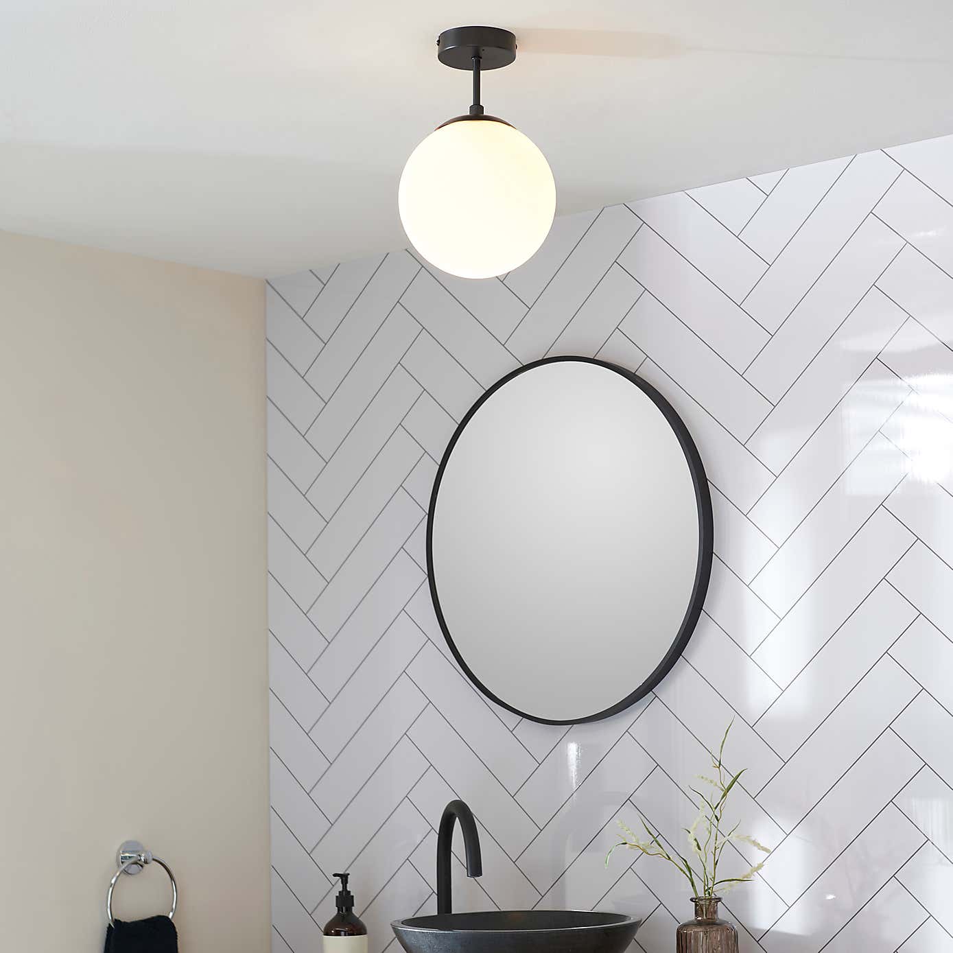 Sfera Bathroom Flush Ceiling Light