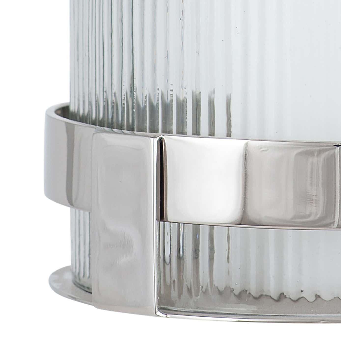 Metal and Glass Hurricane Lantern