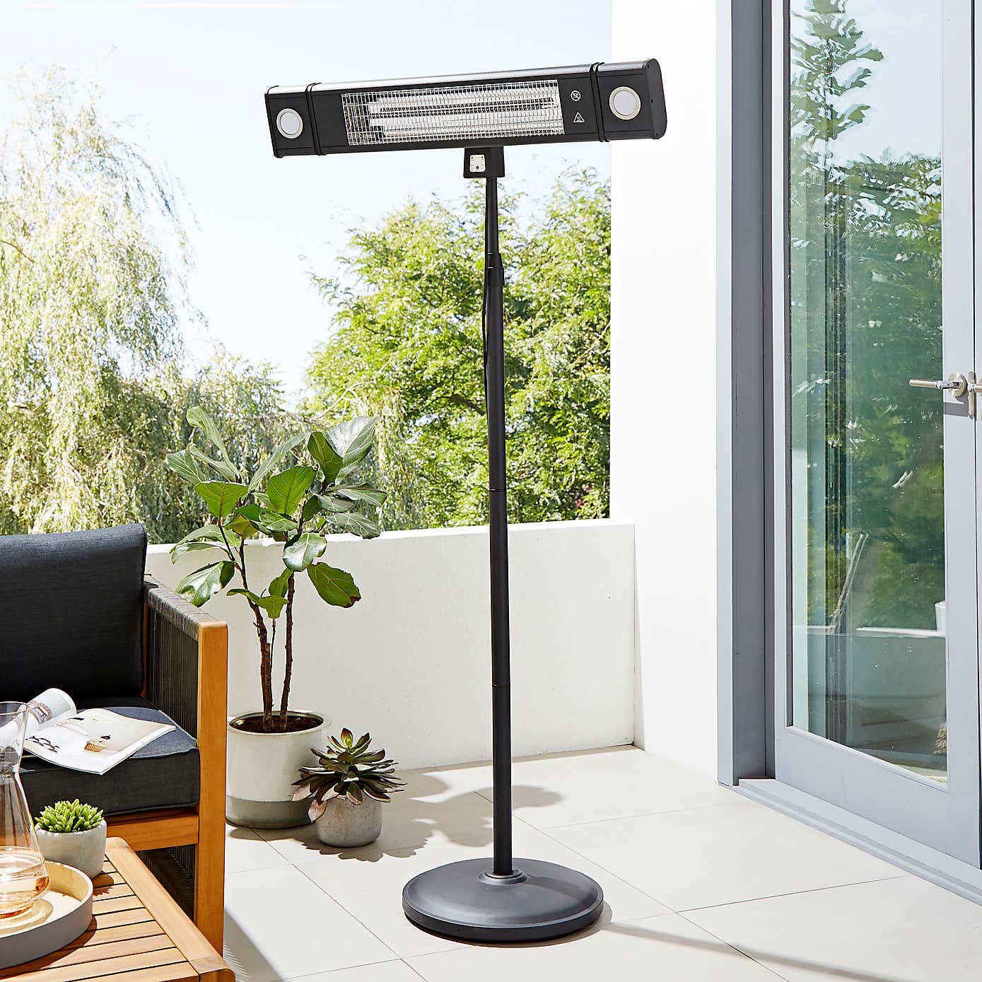 Blaze Large Wall Mounted Patio Heater with LED Lights