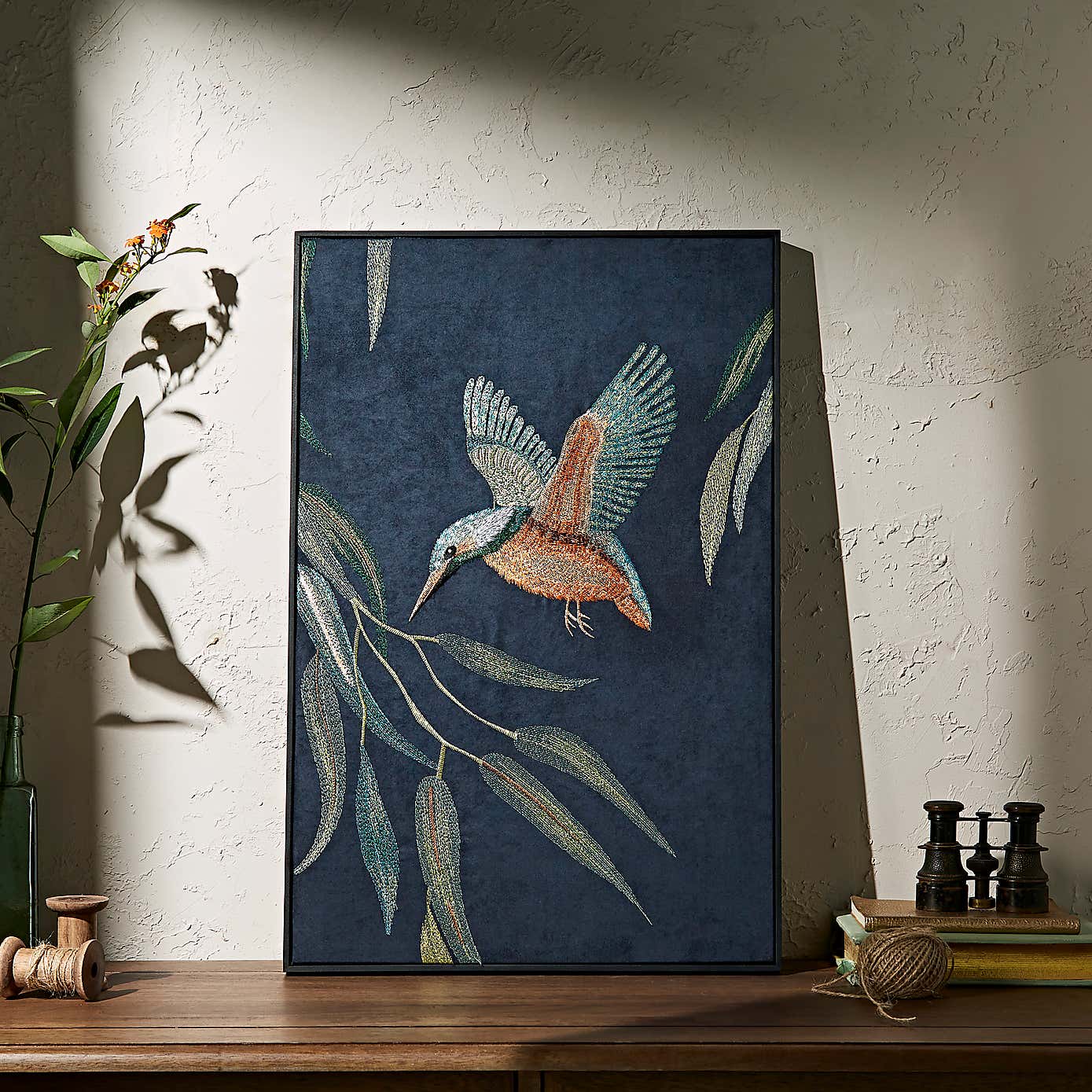 Set of 3 Kingfisher Canvas 40cm x 60cm