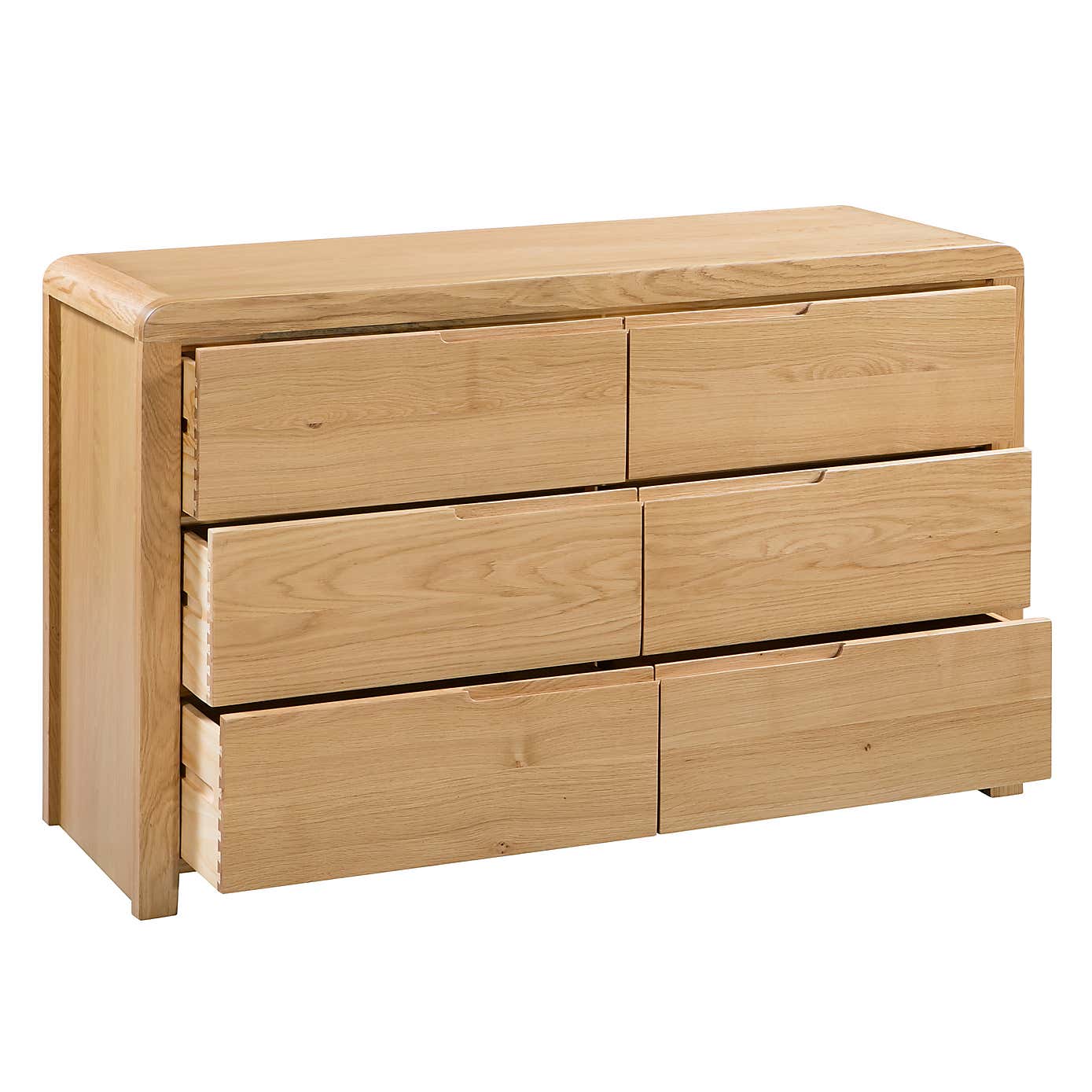 Curve Wide 6 Drawer Chest of Drawers