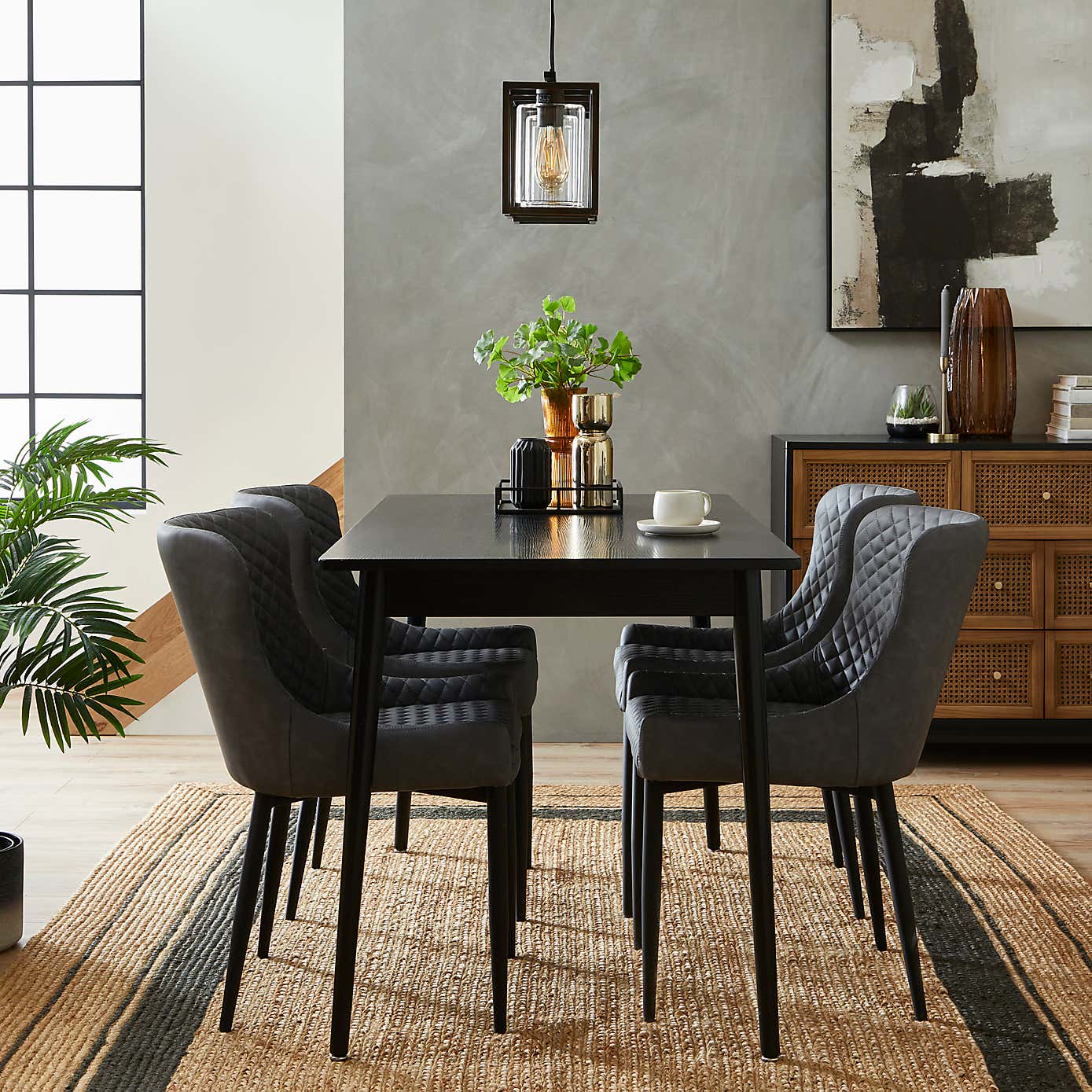 Set of 2 Montreal Dining Chairs, Faux Leather