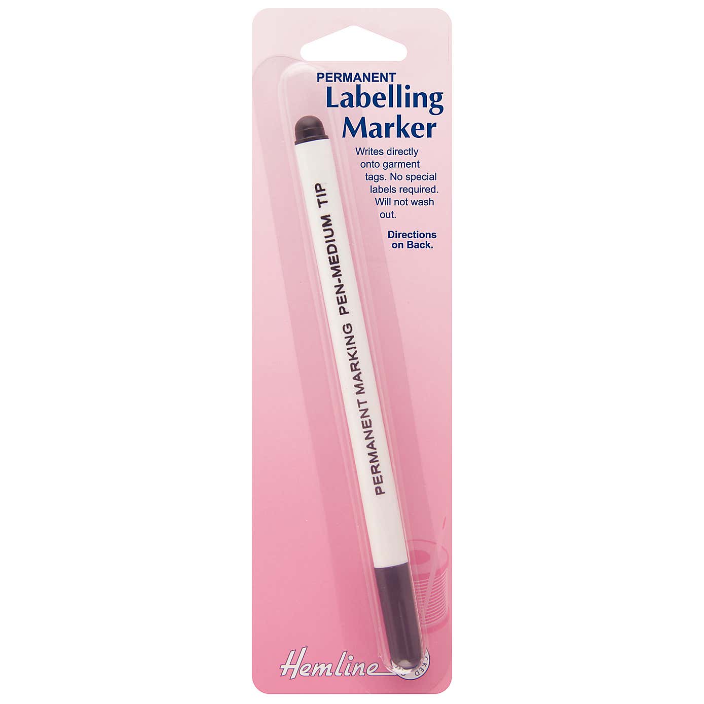 Hemline Black Permanent Label Pen