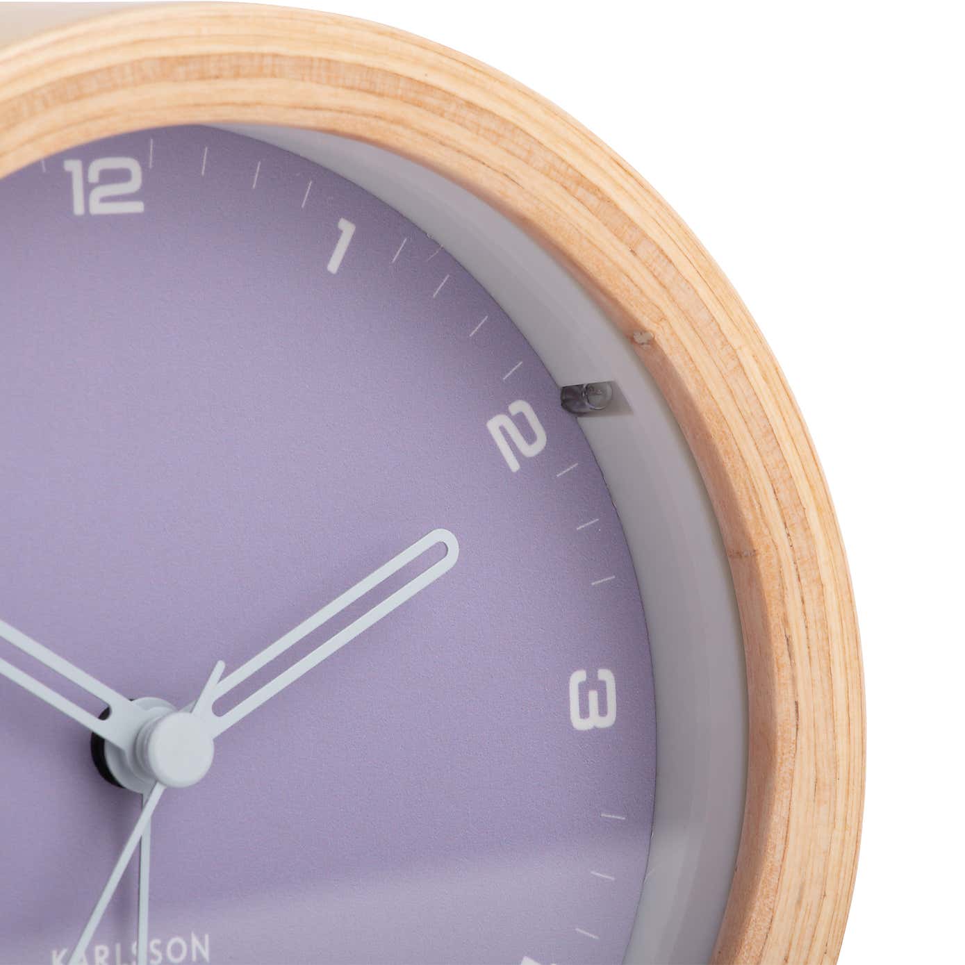 Karlsson Gentle Round Wooden Alarm Clock