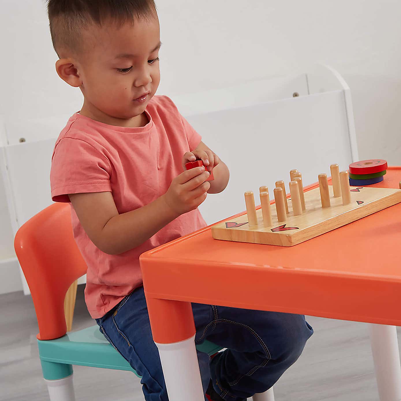 Liberty House Kids Plastic Table And Two Chairs Set