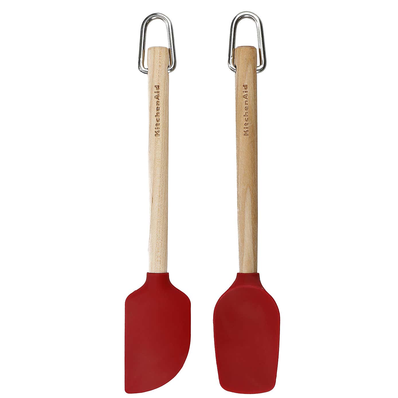 KitchenAid Set of 2 Silicone Mini Birchwood Spatulas