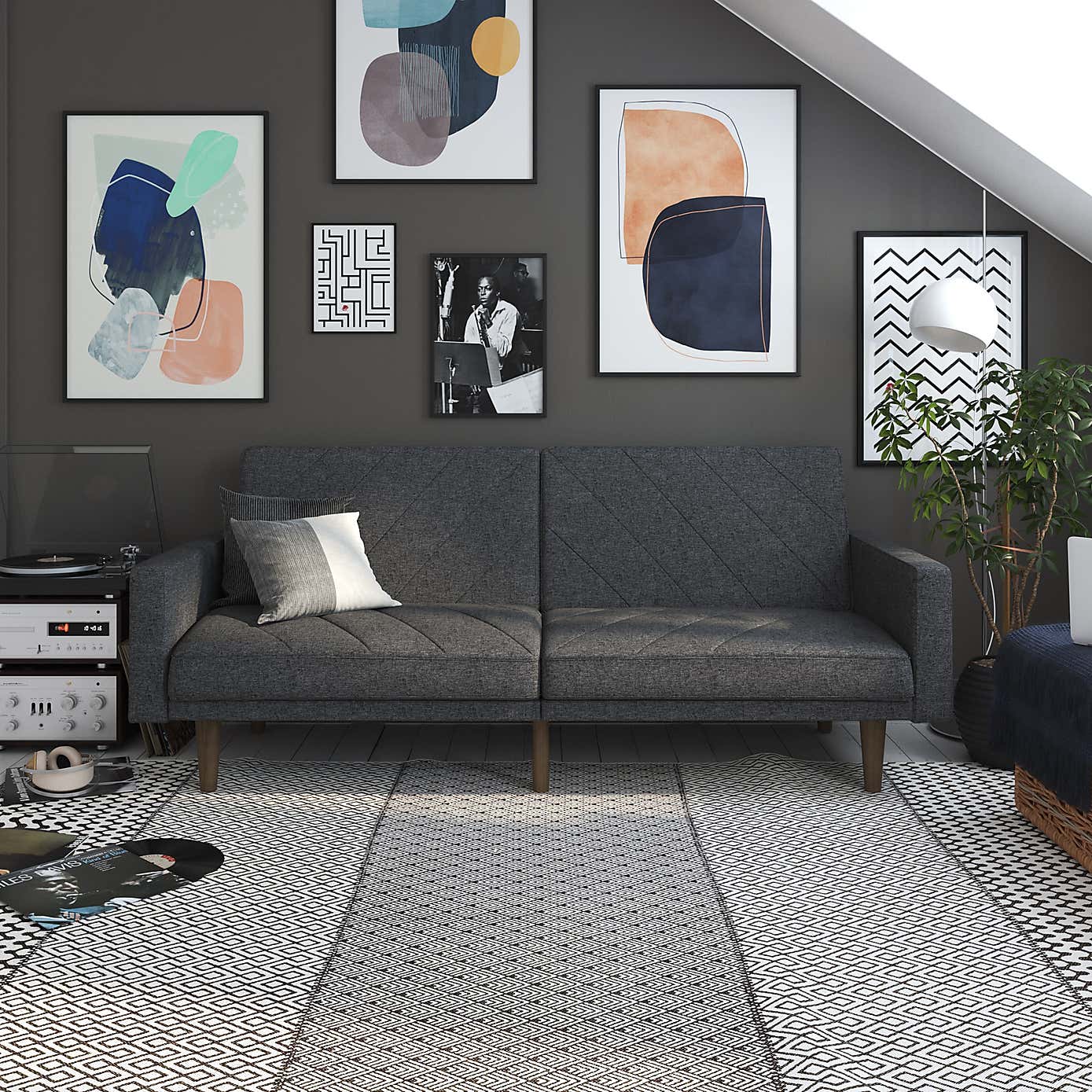 Paxson Linen Double Sofa Bed