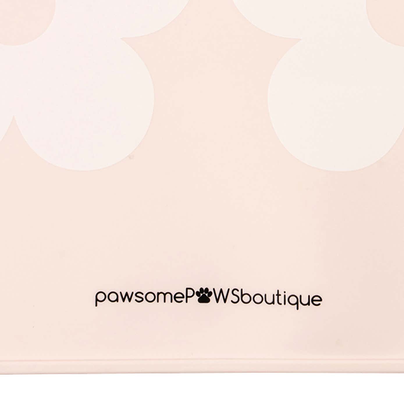 Silicone Pink Flowers Pet Placement Mat