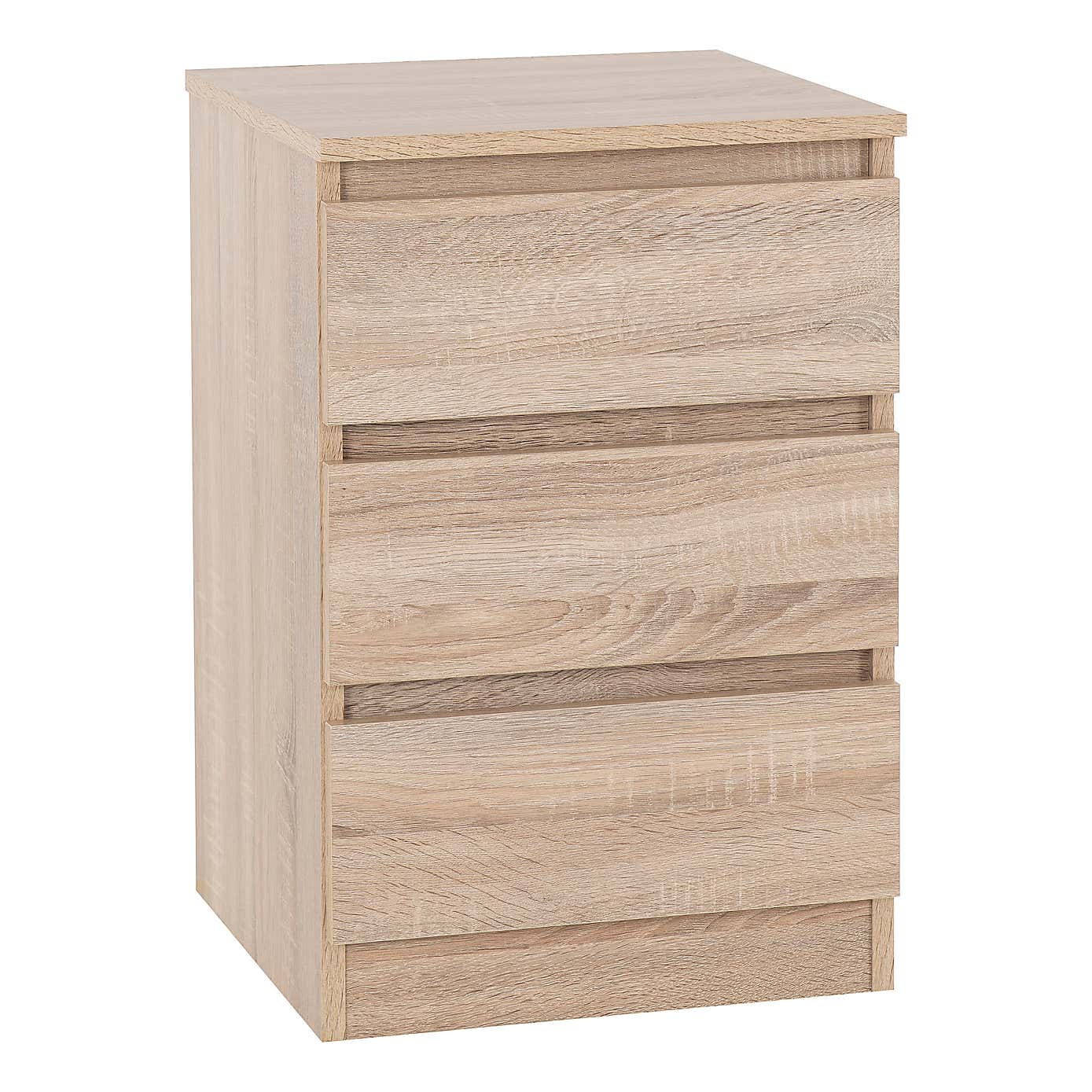 Malvern 3 Drawer Bedside Table