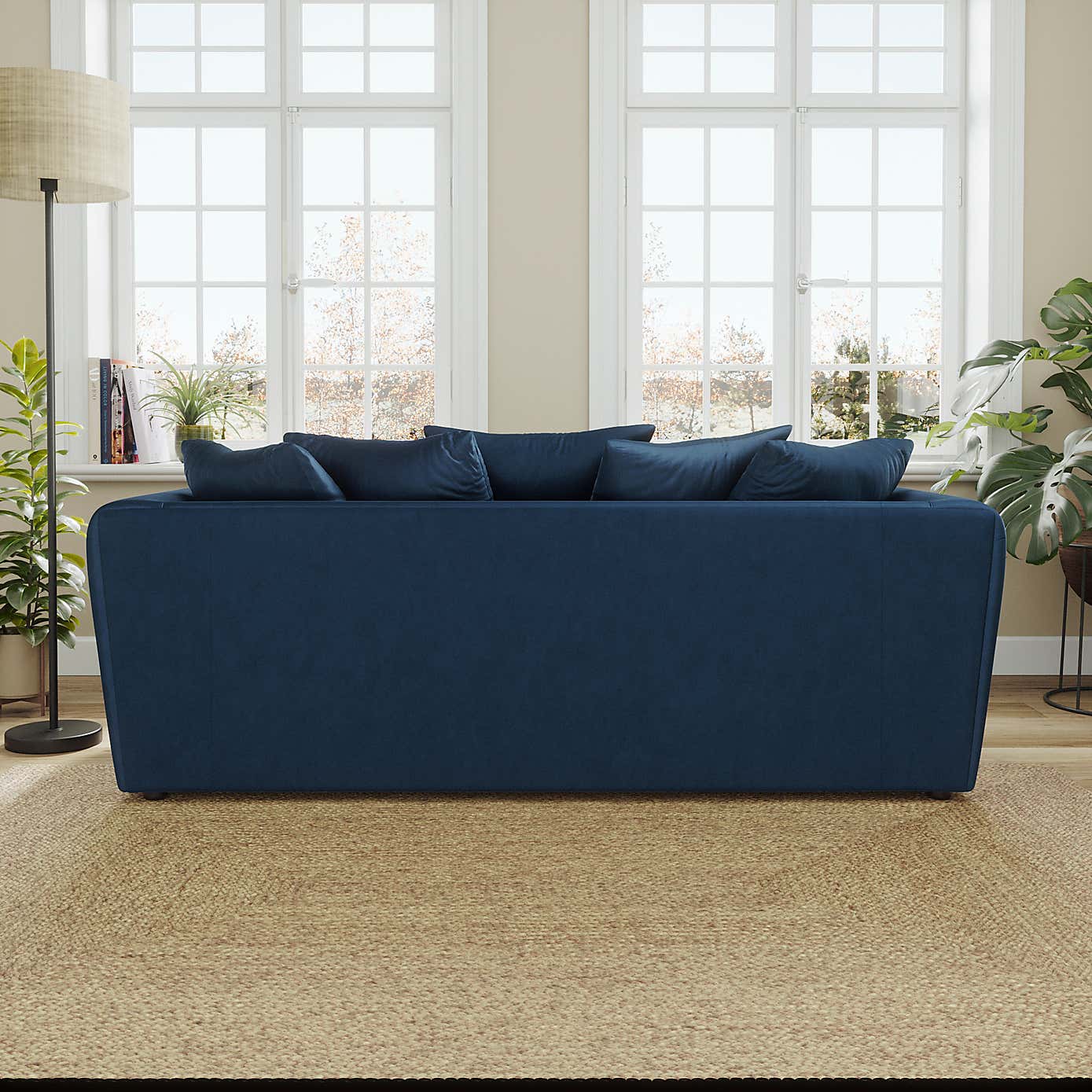 Blake Curved Arm Opulent Velvet 3 Seater Sofa