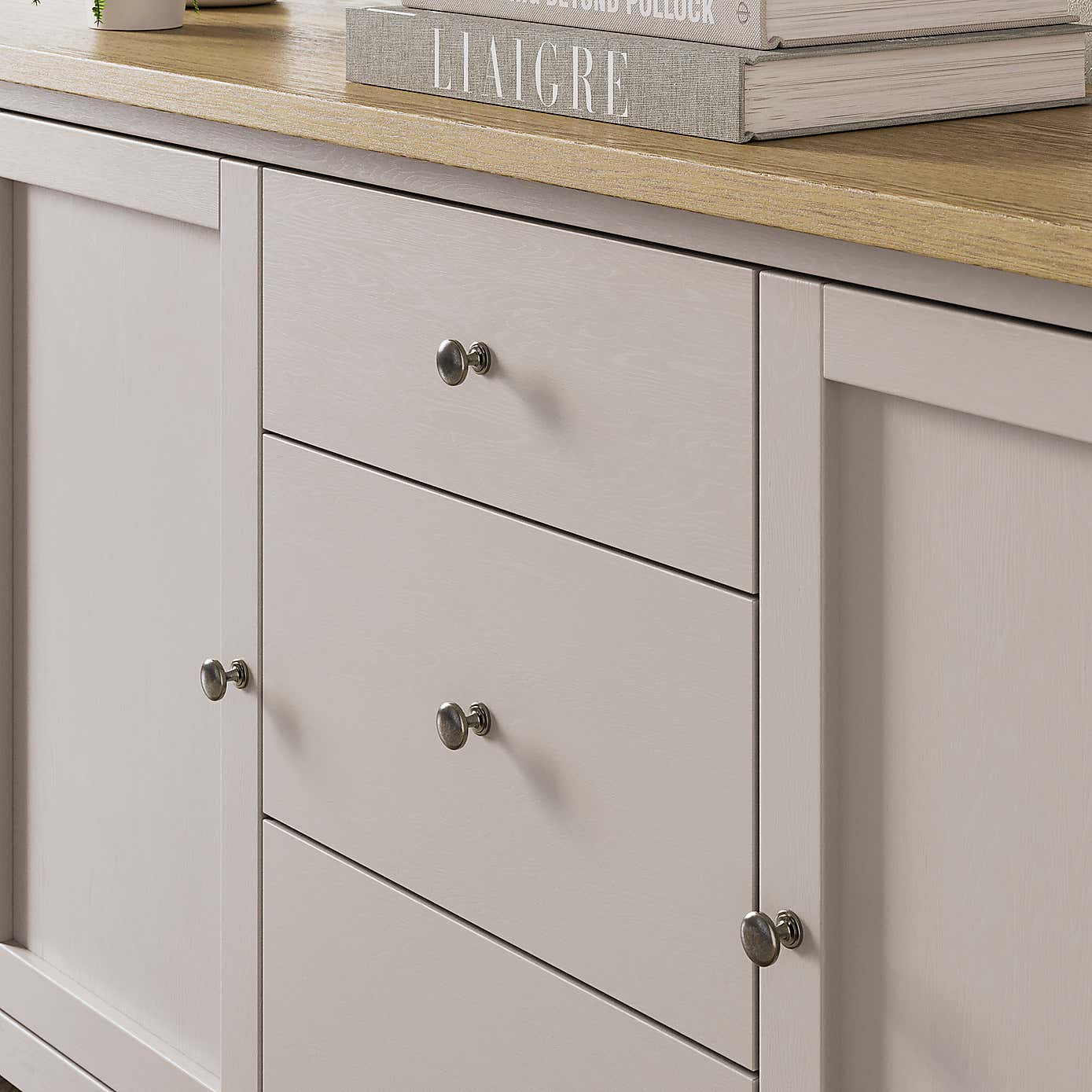 Olney Extra Wide Sideboard, Stone