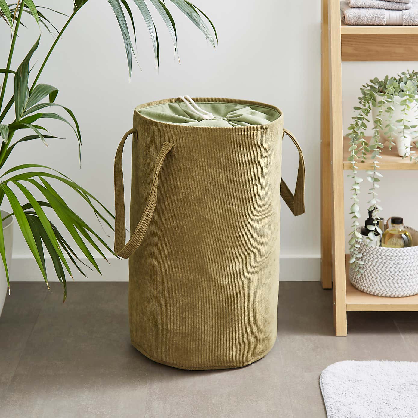 Corduroy 60L Fabric Laundry Bag