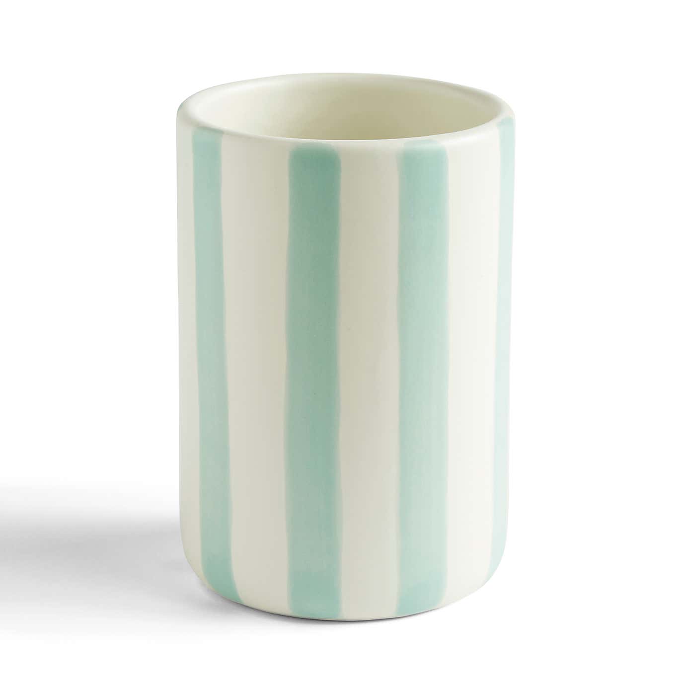 Coastal Stripe Green Toothbrush Holder