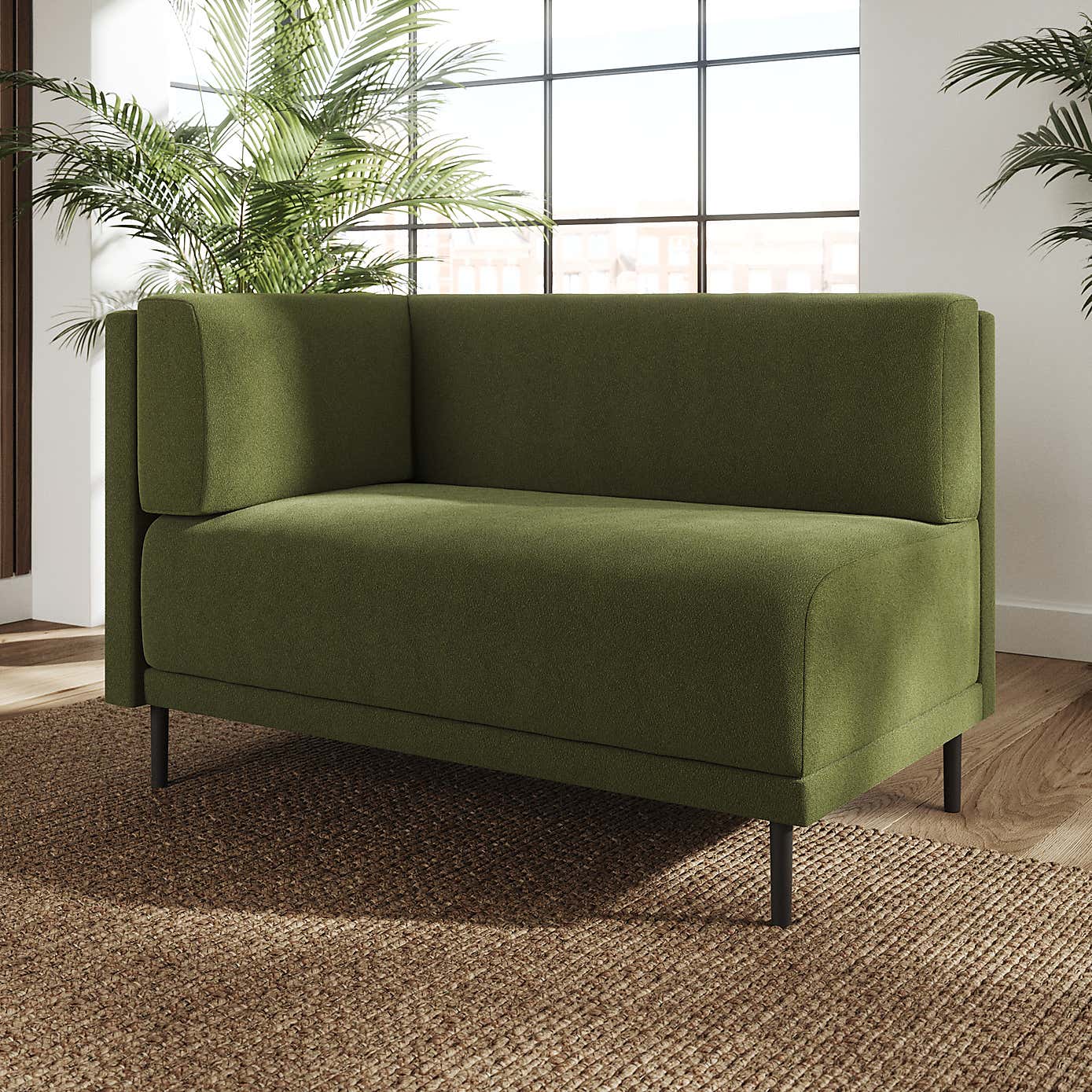 Mae Corner Dining Bench, Boucle