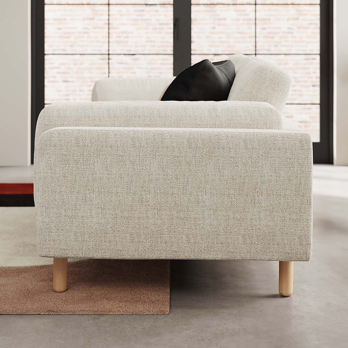 Newton Chunky Tonal Weave 4 Seater Sofa