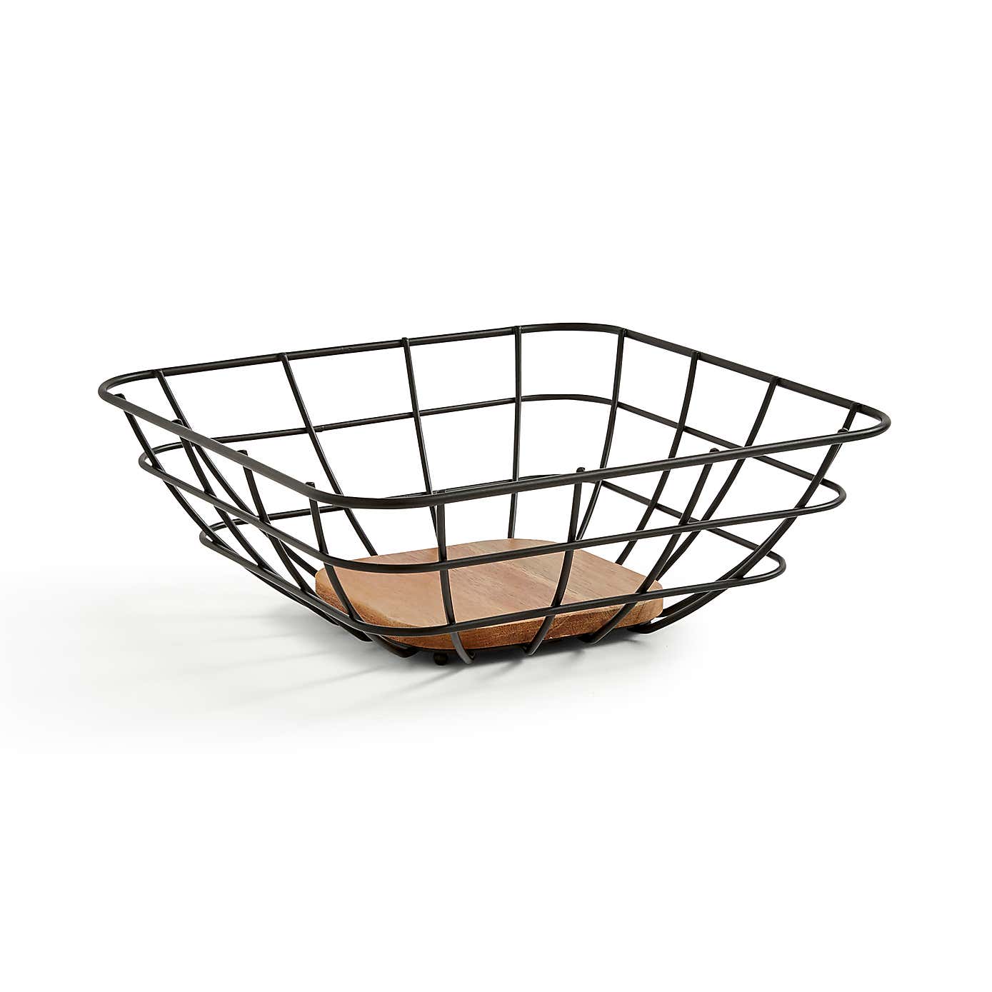 Acacia Black Wire Fruit Basket