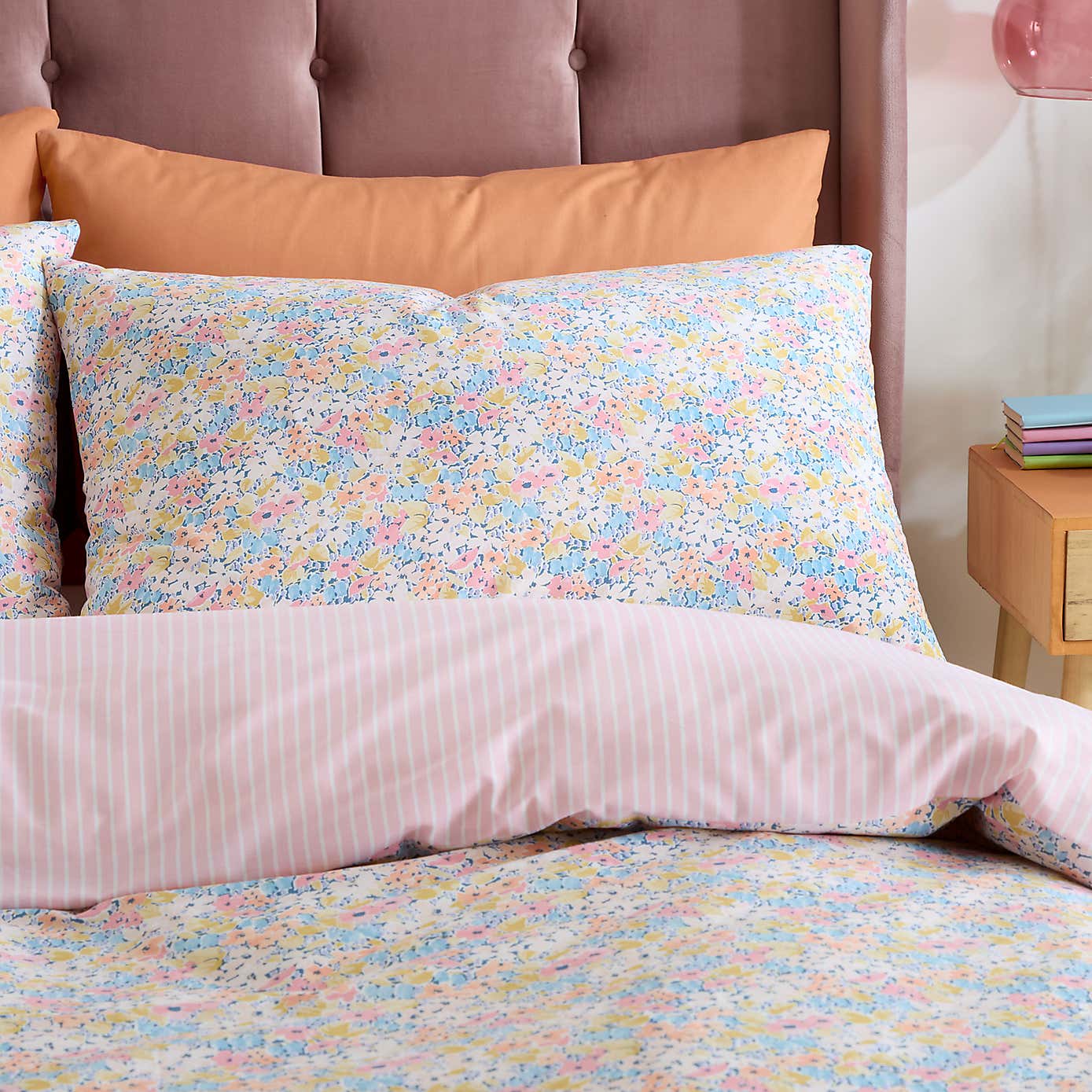 Catherine Lansfield Darcy Floral Reversible Duvet Cover & Pillowcase Set