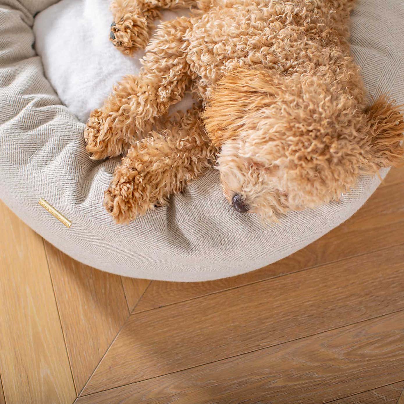 Lords and Labradors Herringbone Donut Dog Bed