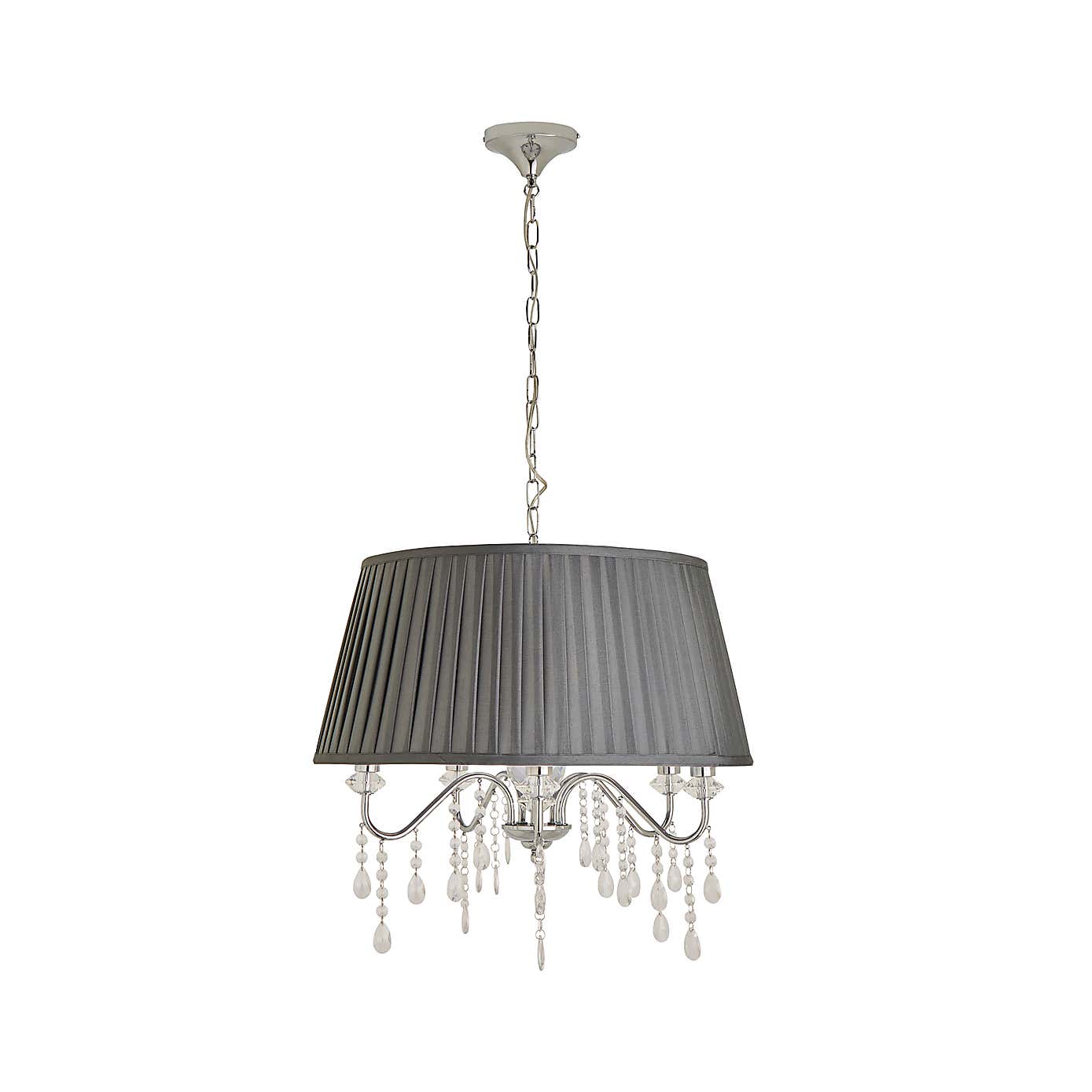 Dorma Genevieve 5 Light Grey Ceiling Fitting