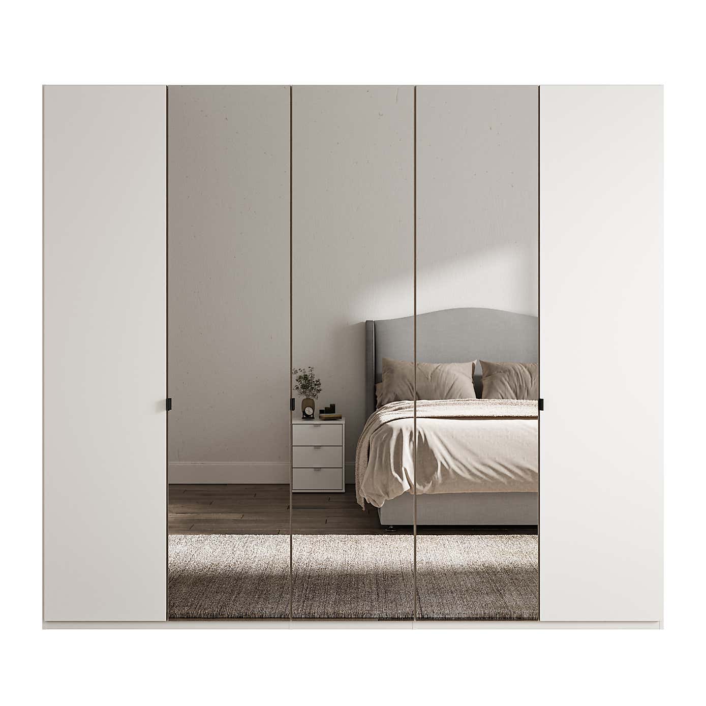 Wiemann Kahla 5 Door Mirrored Wardrobe