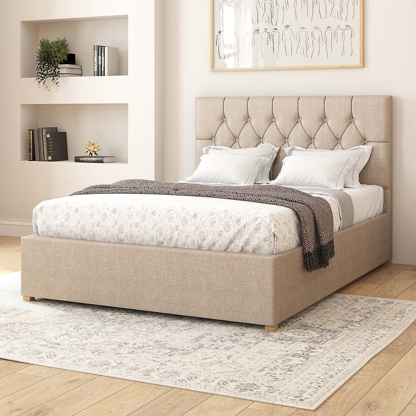 Olivier Eire Linen Adjustable Bed