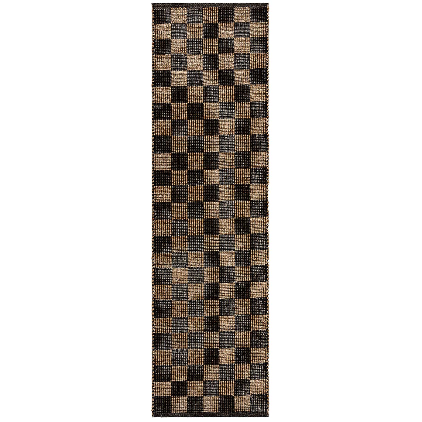 Jute Checkerboard Runner