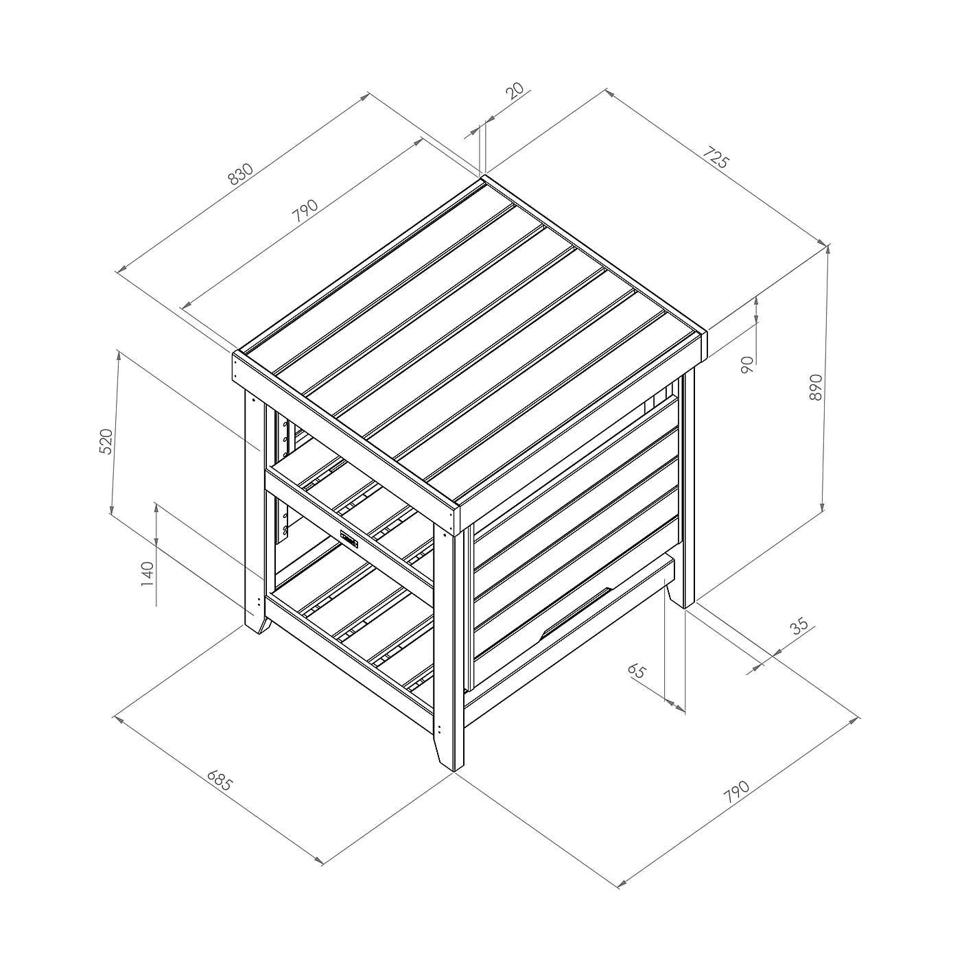 Garden Pizza Oven Table