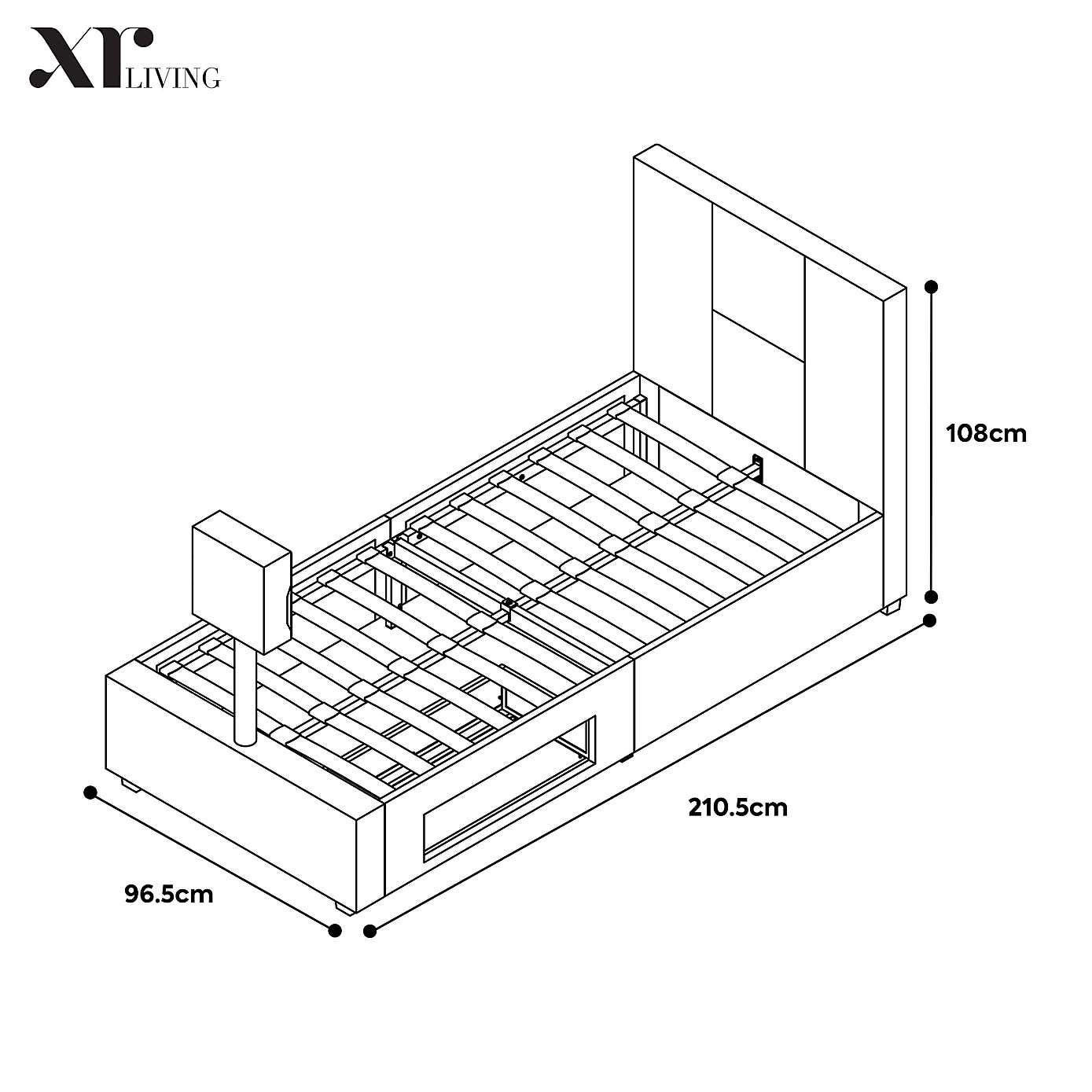 X Rocker Contra Mid Sleeper Gaming Bunk Bed with TV Mount