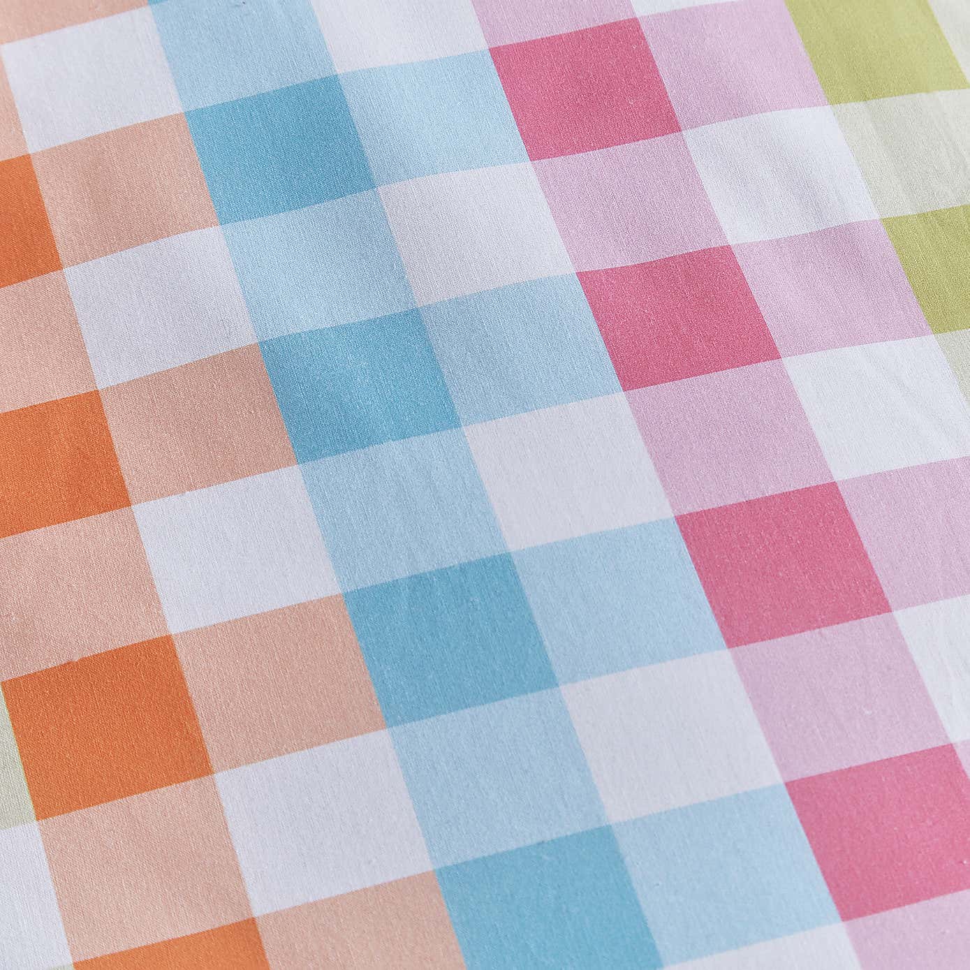 Rainbow Gingham Duvet Cover Set
