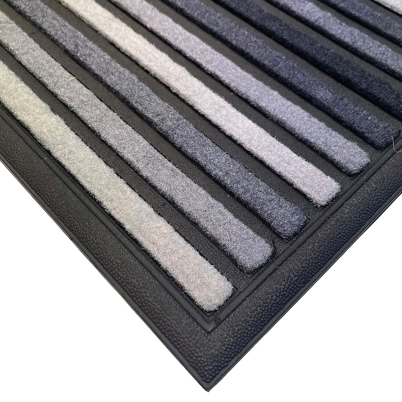 Scrape N'  Sorb Grey Stripe Doormat