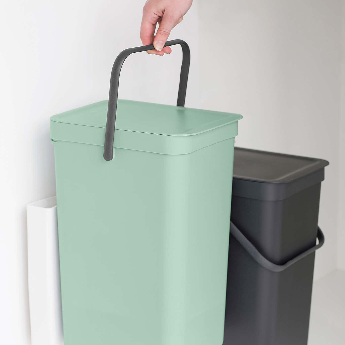 Brabantia Sort and Go Built in Bin 2 x 16L Jade Green Grey