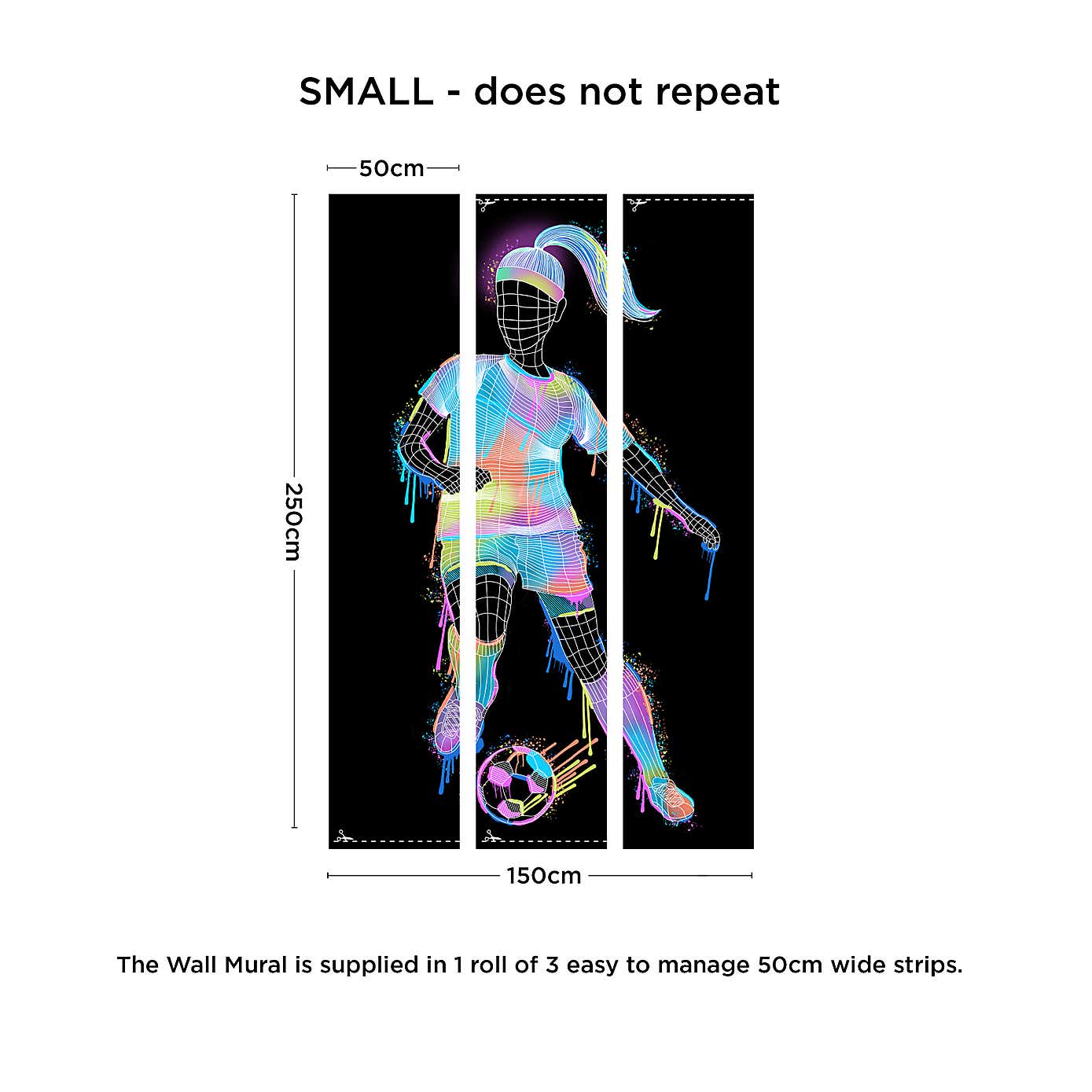 Girl Footballer Wall Mural