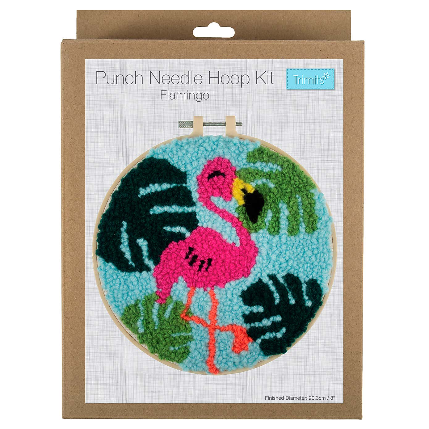 Punch Neeedle Hoop Kit Flamingo