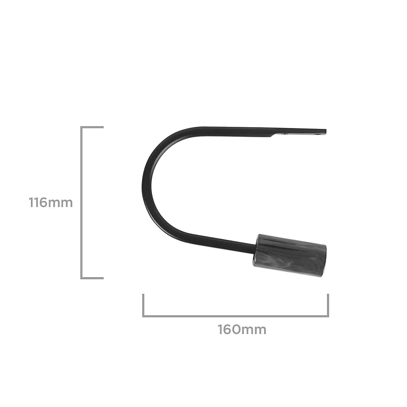 Marble Matt Black Curtain Holdbacks