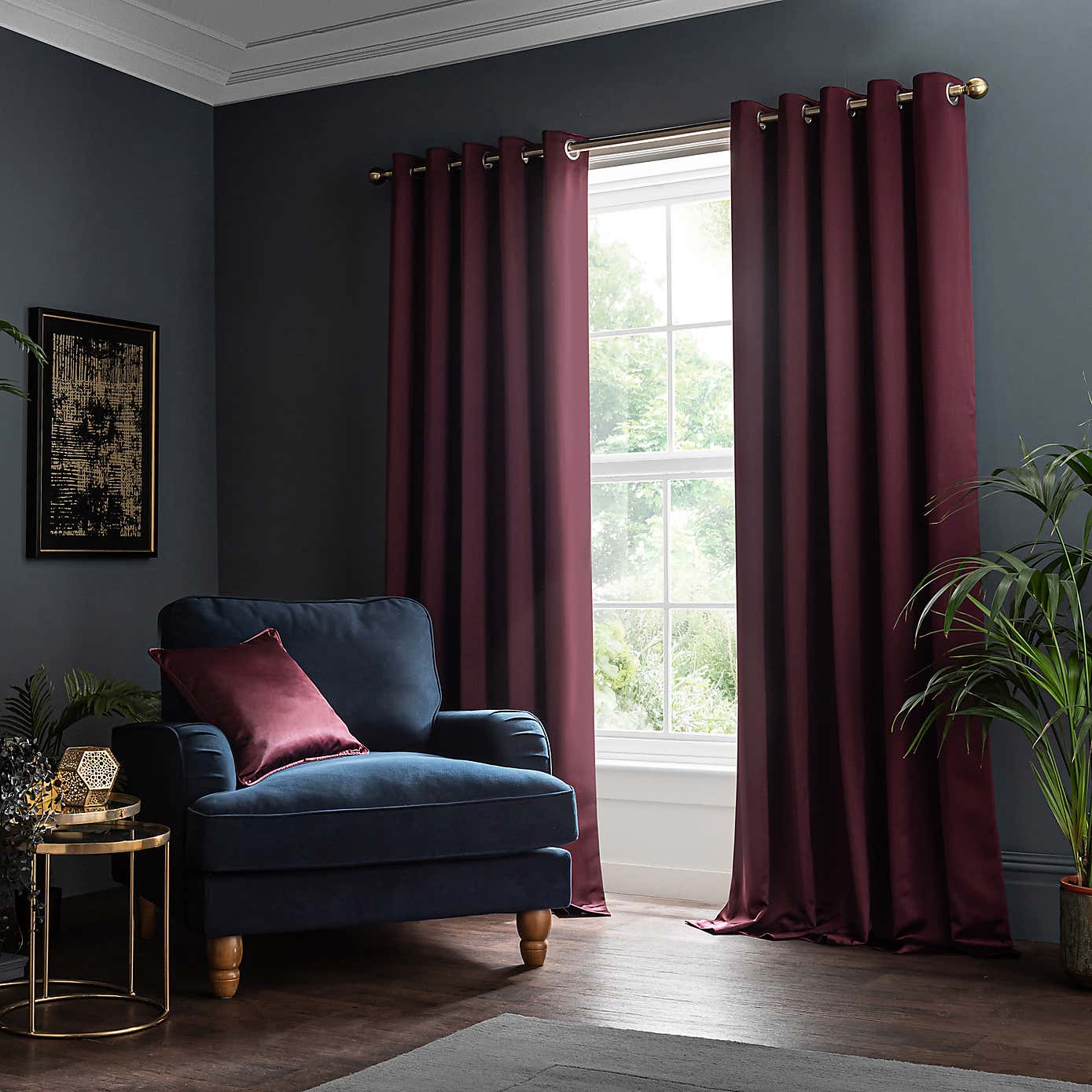 Satin Eyelet Curtains