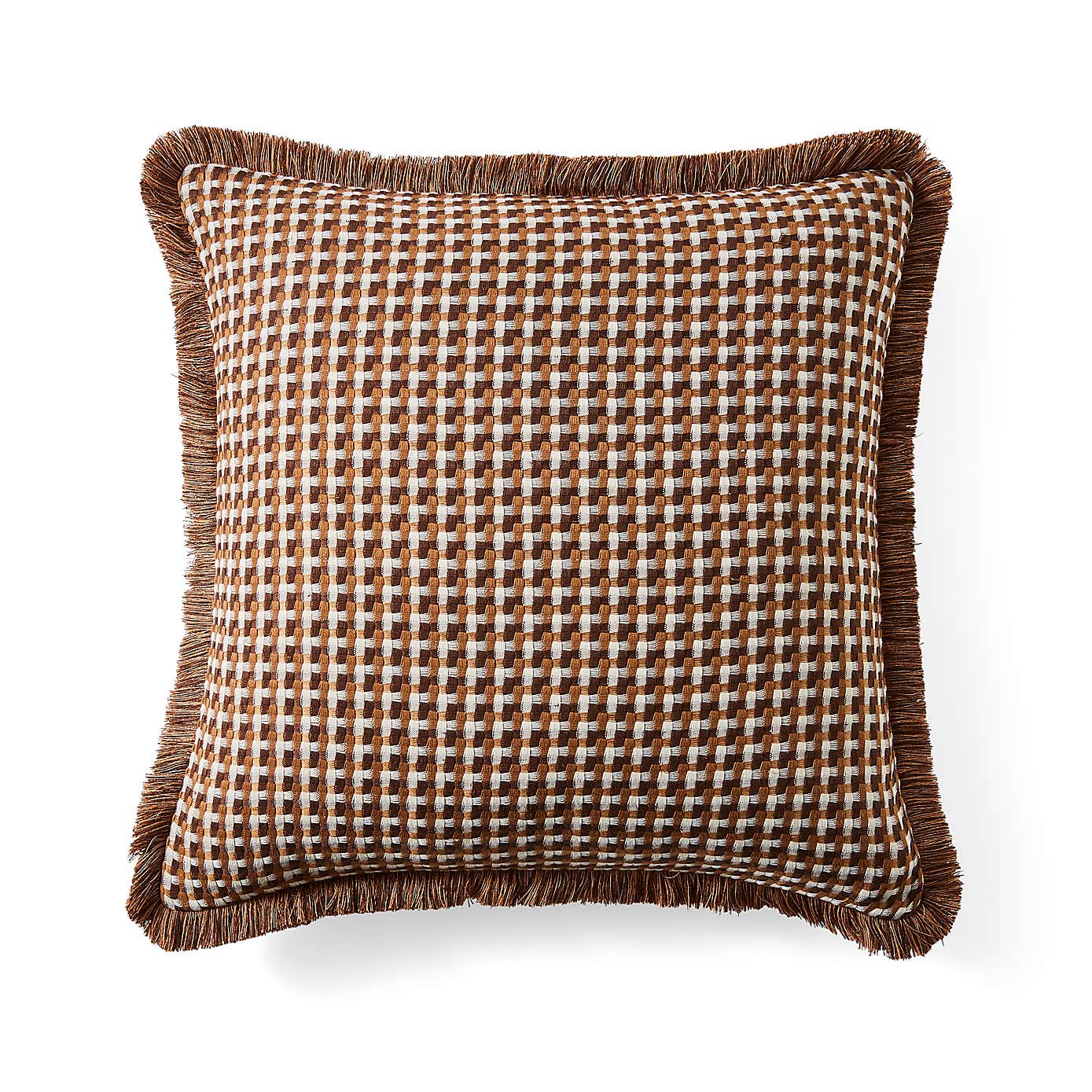 Geometric Fringed Cushion