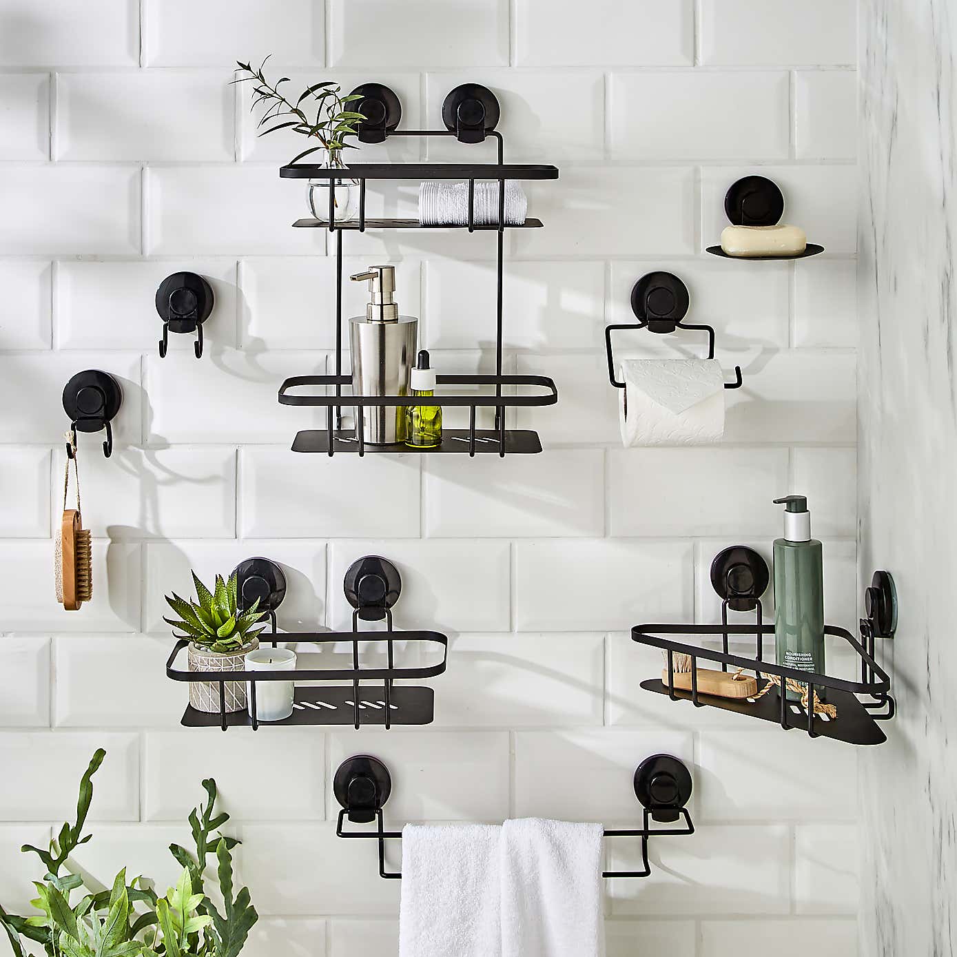 Wire Suction Toilet Roll Holder