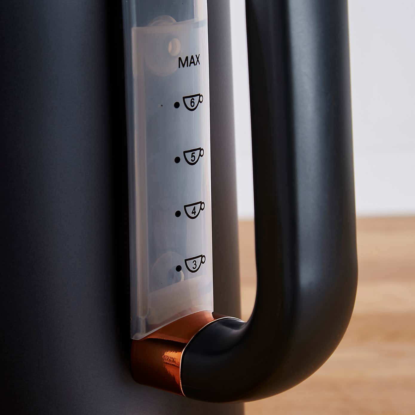 Dunelm 1.7L 3kW Matt Black & Copper Jug Kettle