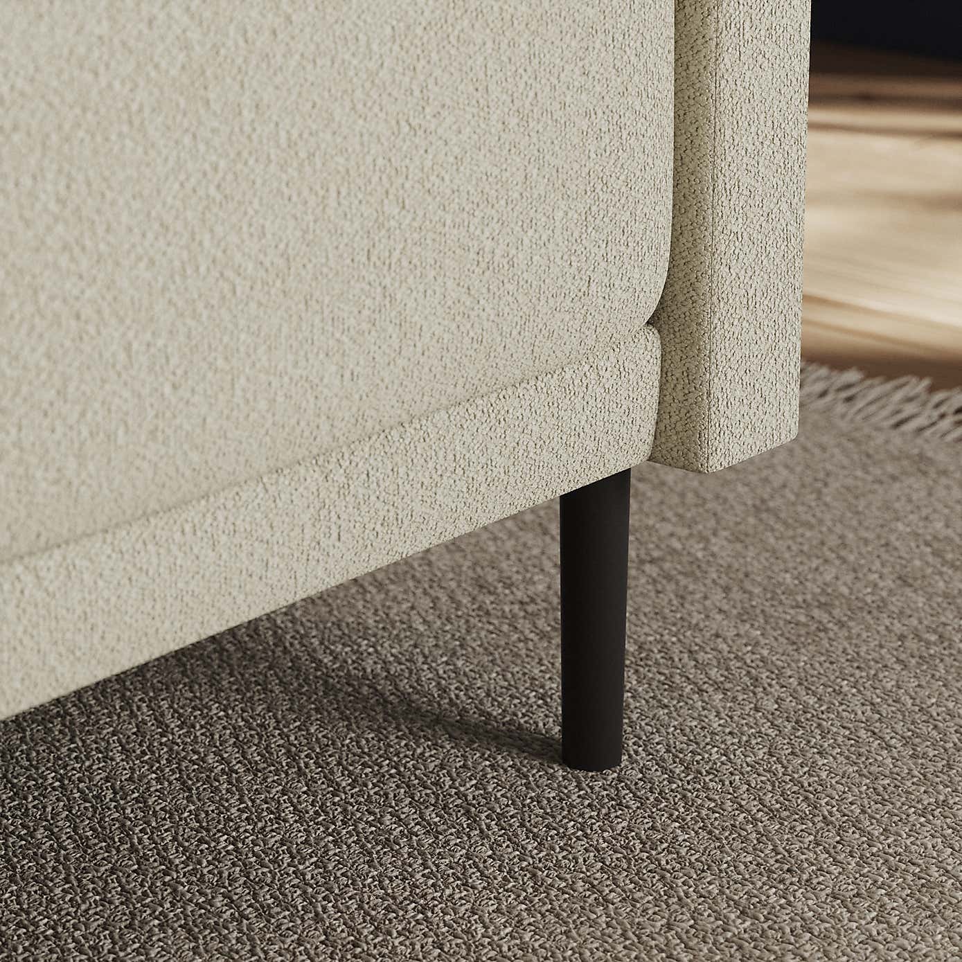 Amali Corner Dining Bench, Boucle