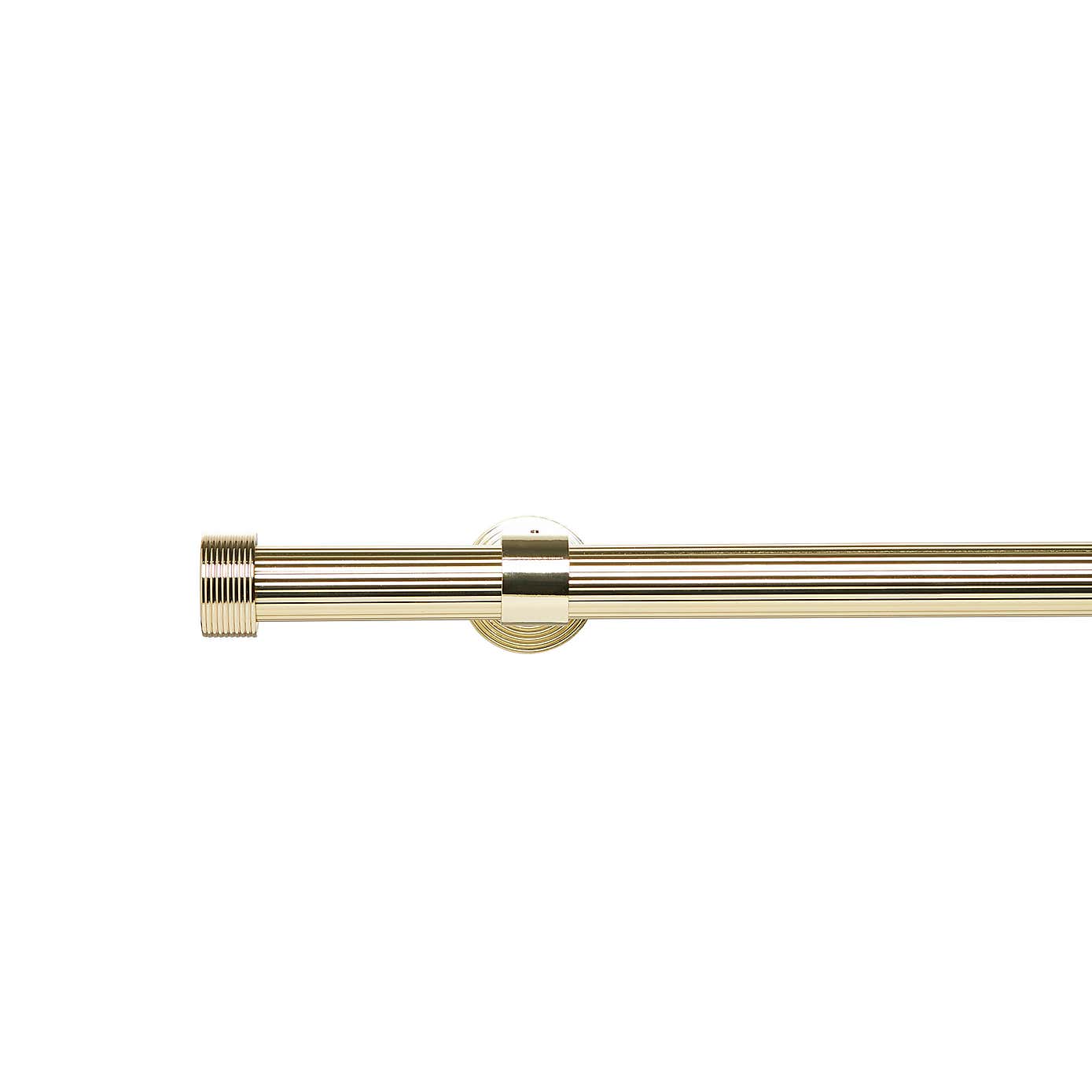 Ribbed Metal Extendable Eyelet Curtain Pole 25/28mm